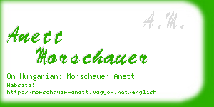 anett morschauer business card